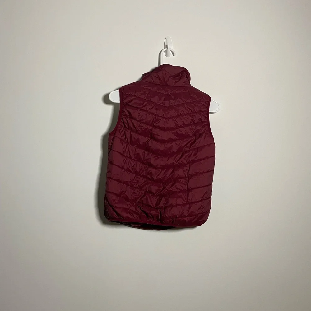 Arizona Jean CO Kids Burgundy Puffer Vest with Stripes - Picture 2 of 3